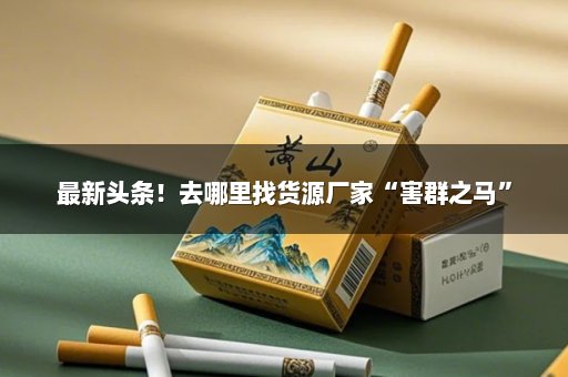 最新头条！去哪里找货源厂家“害群之马”