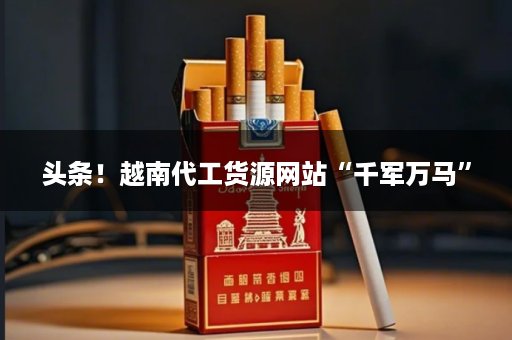 头条！越南代工货源网站“千军万马”