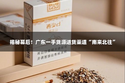 揭秘幕后！广东一手货源进货渠道“南来北往”
