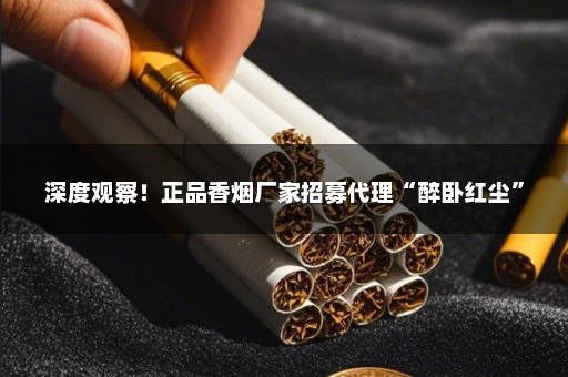 深度观察！正品香烟厂家招募代理“醉卧红尘”