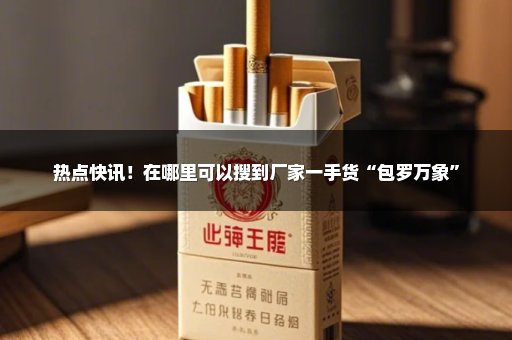 热点快讯！在哪里可以搜到厂家一手货“包罗万象”